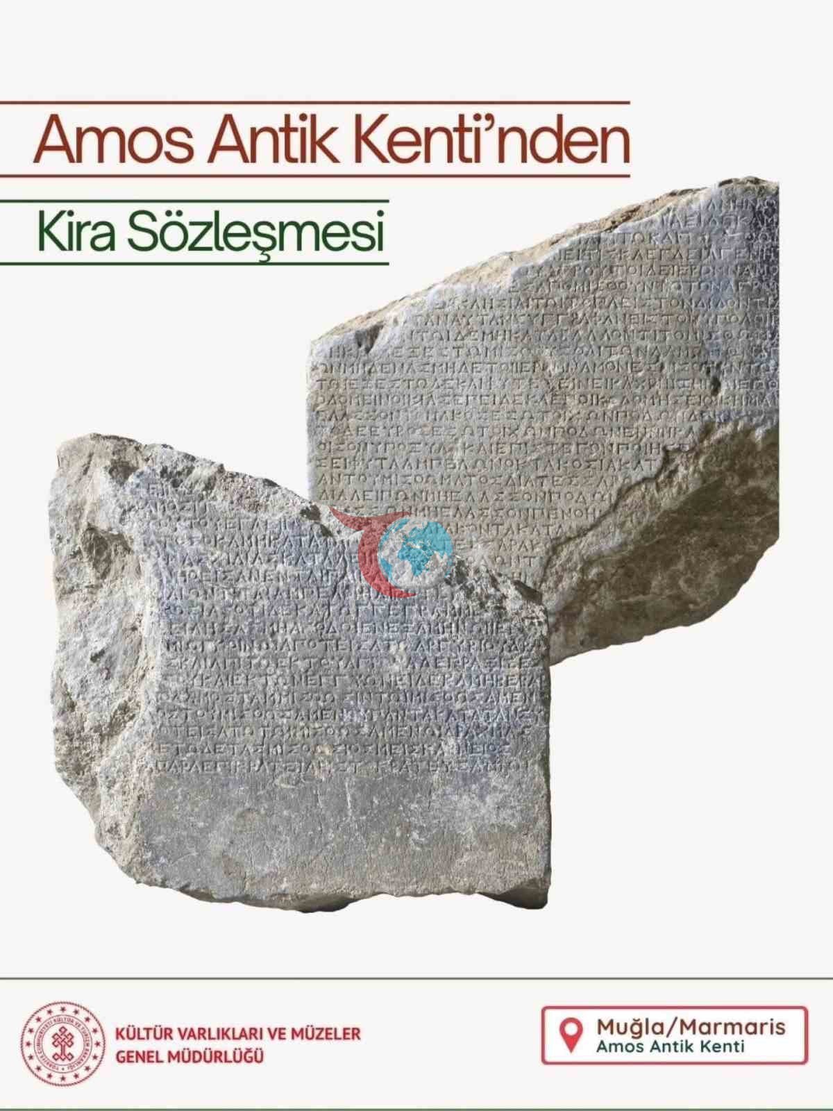 Amos Antik Kenti&rsquo;nden 2 bin 200 yıllık kira sözleşmesi