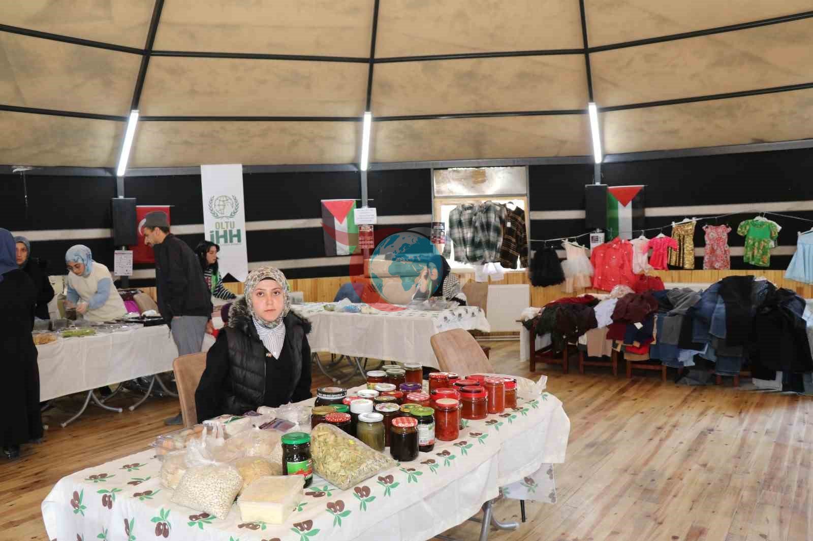 Gazze’ye umut için Oltu’da hayır çarşısı