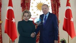 Cumhurbaşkanı Erdoğan, Rusya Federasyon Konseyi Başkanı Matviyenko’yu kabul etti