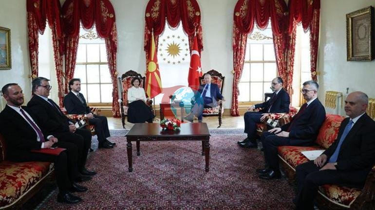 Cumhurbaşkanı Erdoğan Kuzey Makedonya Cumhurbaşkanı Gordana Siljanovska-Davkova ile görüştü