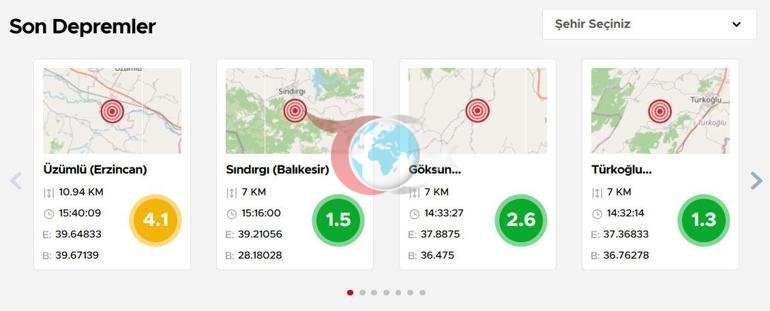 Son dakika... Erzincanda 4.1 büyüklüğünde deprem