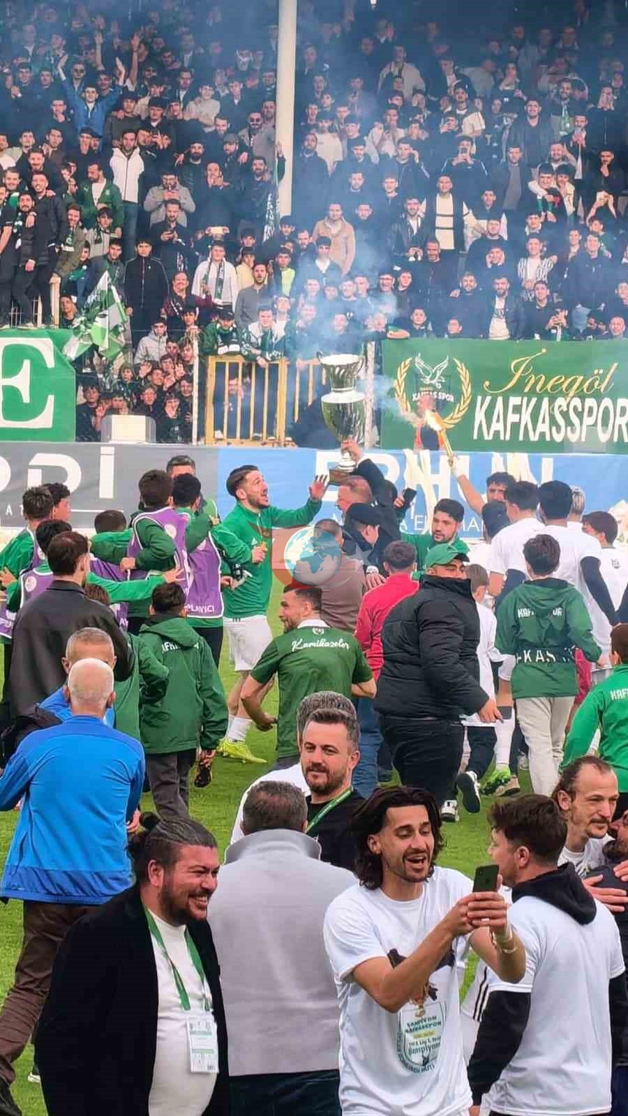 İnegöl Kafkas Spor Kulübü şampiyon oldu, 2. Lig&rsquo;e yükseldi