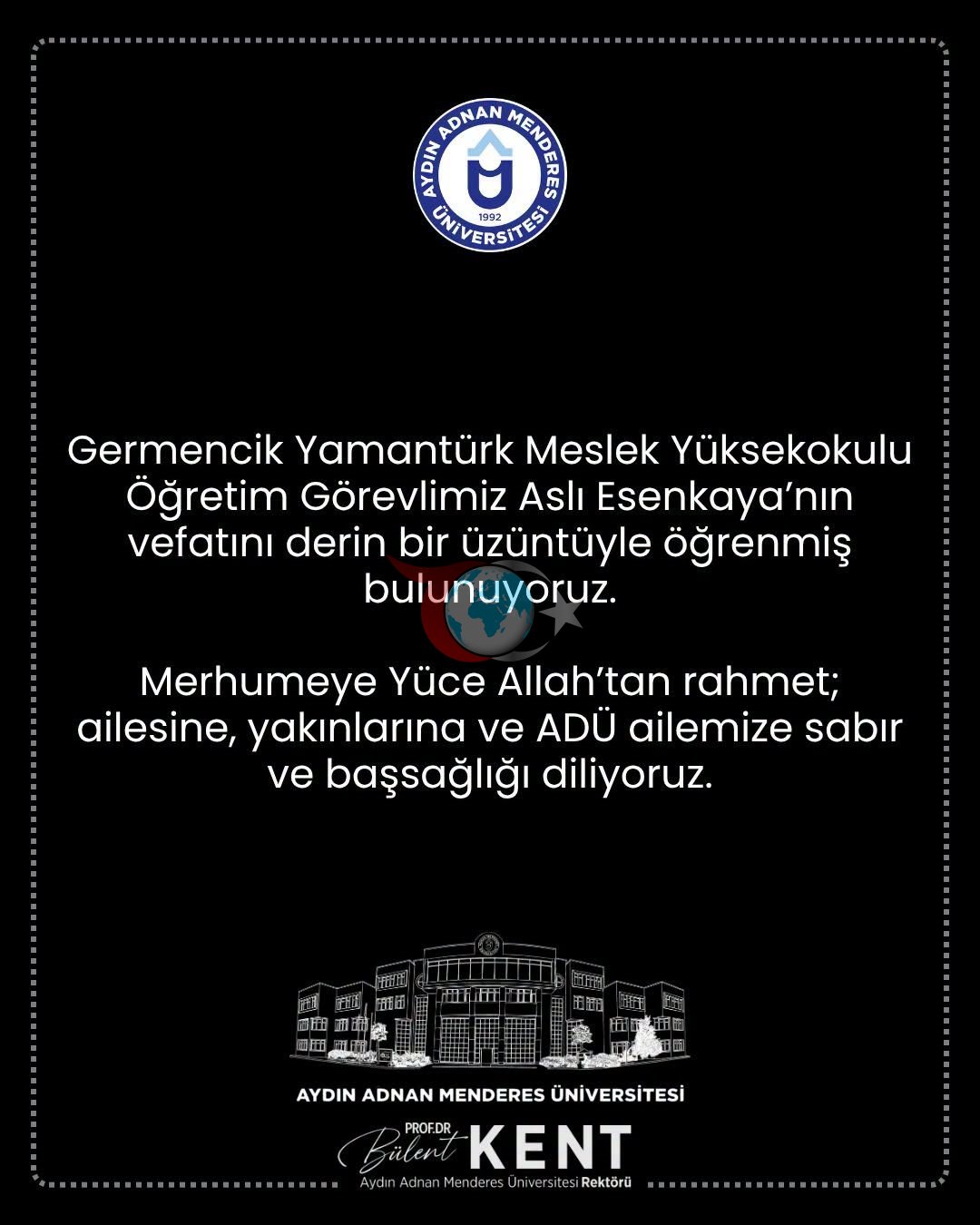 ADÜ&rsquo;lü akademisyen hayatını kaybetti