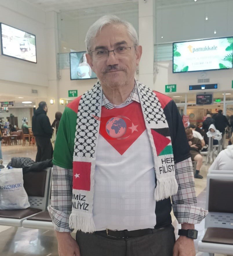 Denizlili gönüllü Salih Tekin Sumud Filosuna katılmak için İtalya&rsquo;da
