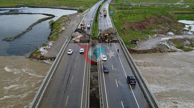 Batmanda çökme meydana gelen kara yolu ulaşıma kapatıldı