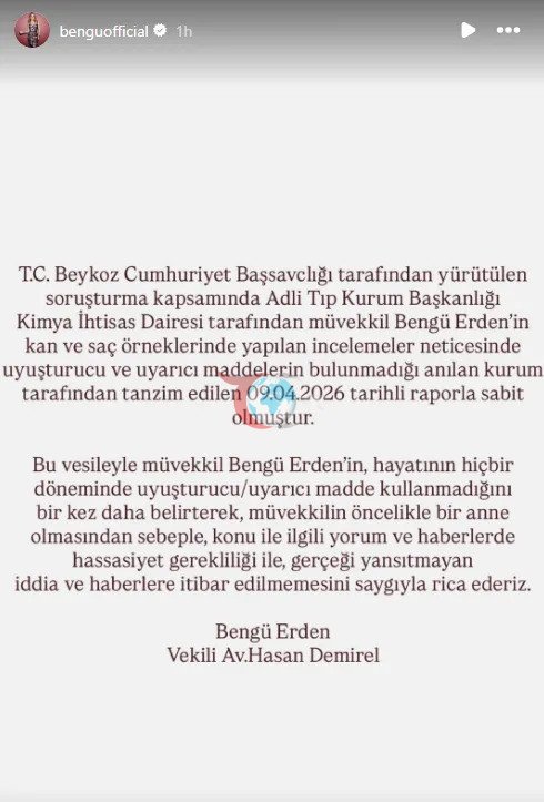 Bengü uyuşturucu test sonucunu açıkladı! - Resim : 1