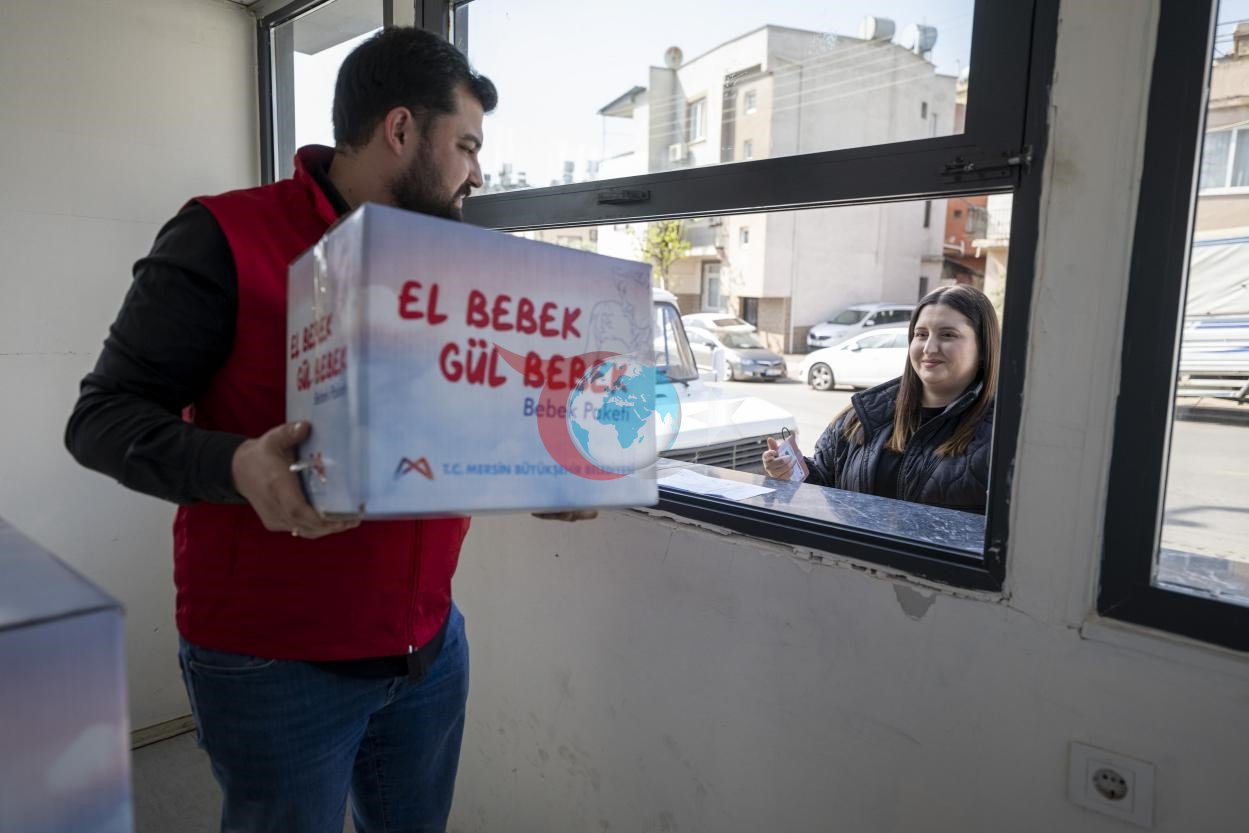 Mersin Büyükşehir Belediyesinden bebekli ailelere aylık destek