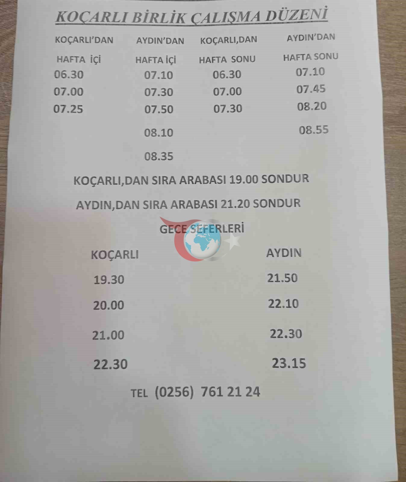 Koçarlı-Aydın hattında minibüs saatleri değişti