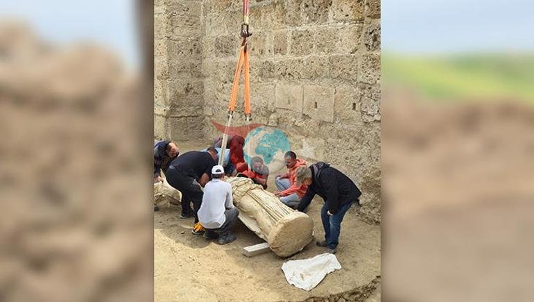 Lodıkeıa’da tarihi keşif Molozlar arasında bulunan Athena heykeli gün ışığına kavuştu