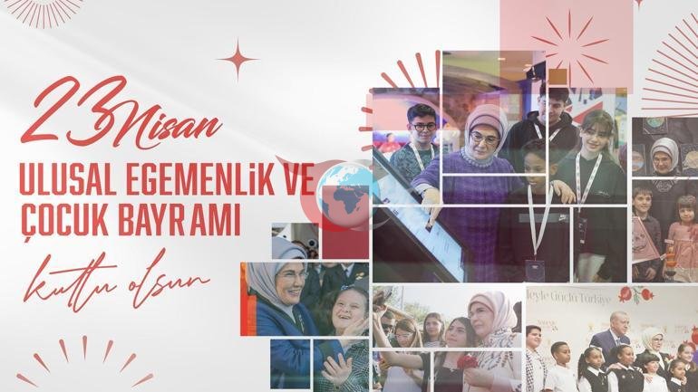 Emine Erdoğan’dan 23 Nisan mesajı: Çocuklar hayal kurdukça Türkiye daha da büyüyecek
