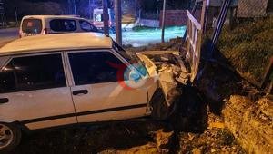 Boluda alkollü ve ehliyetsiz sürücü duvara çarptı Yediği ceza dudak uçuklattı