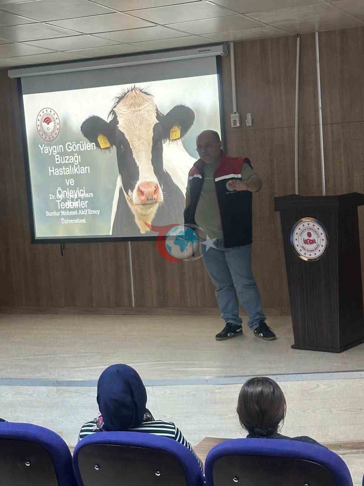 Köşk&rsquo;te üreticilere buzağı ölümleri ve üreme verimliliği eğitimi