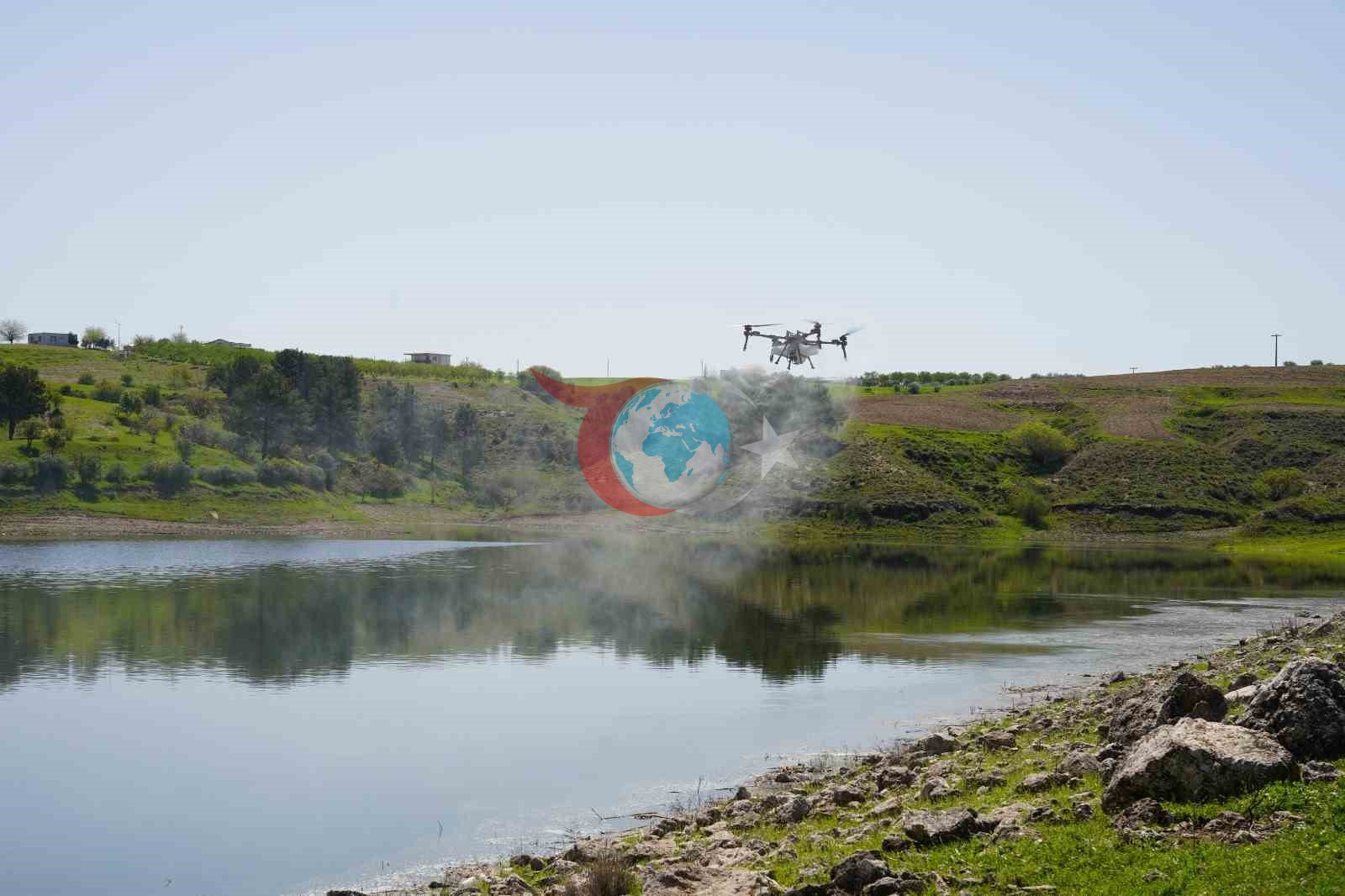 Kahta Belediyesi&rsquo;nden dron destekli ilaçlama