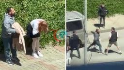 Maltepe’de sokak ortasında dehşet! Hem kadını darbetti hem de müdahale edenlere saldırdı