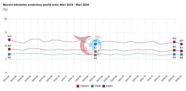 TÜİK: İşsizlik martta yüzde 0,3 azaldı