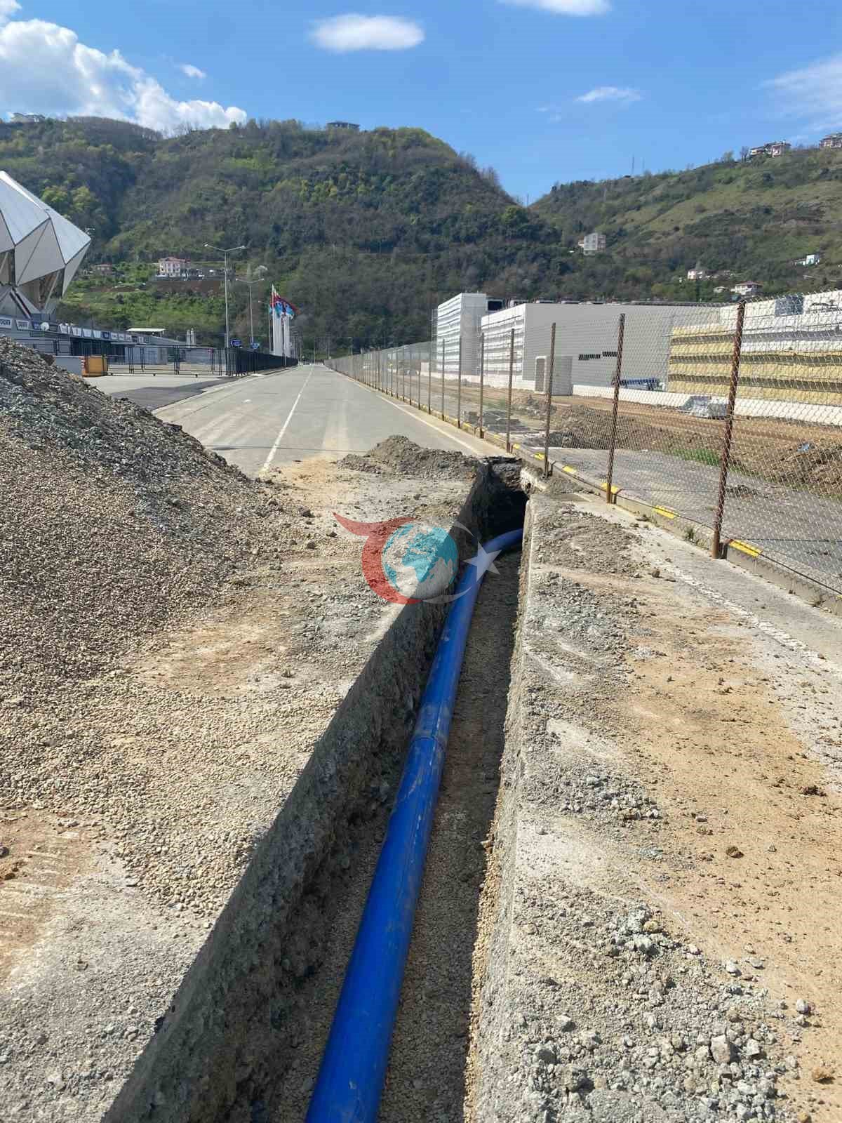 Trabzon Şehir Hastanesi inşaatında alt yapı çalışmaları sürüyor