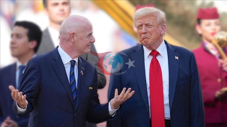 ABD Başkanı Donald Trump, FIFA Başkanı Infantıno ile birlikte