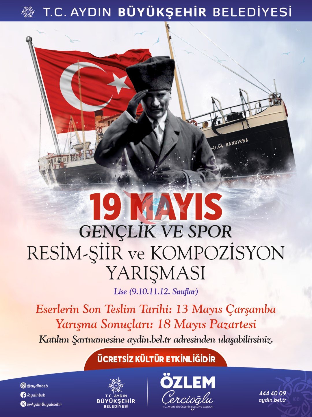 Aydın'da 19 Mayıs Kutlamaları İçin Gençlere Yaratıcılık Fırsatı