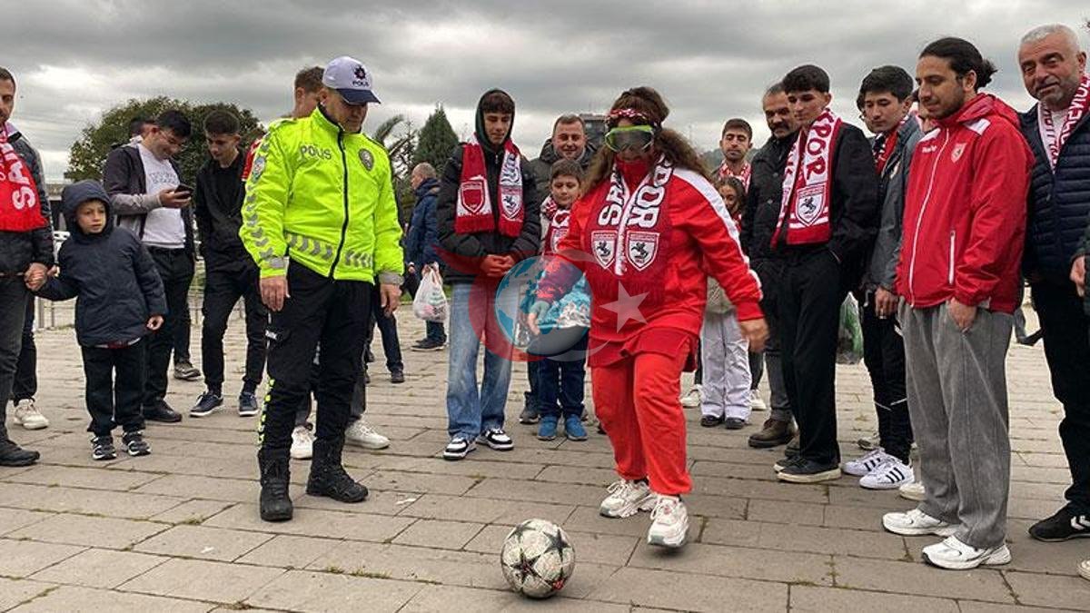 Samsun'da Futbol Maçı Öncesi İlginç Alkol Farkındalık Etkinliği