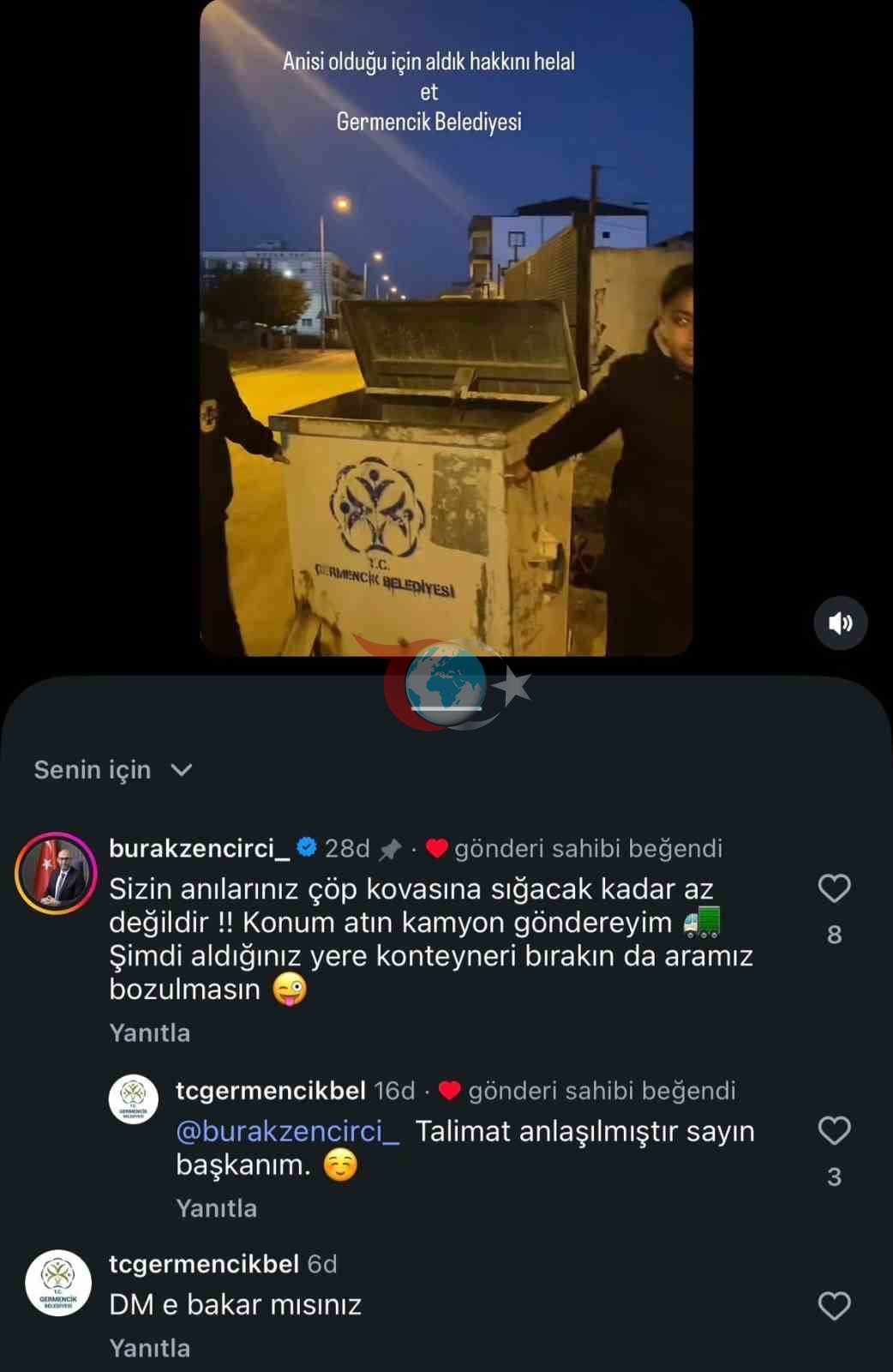Başkan Zencirci'den Gençlere Esprili Konteyner Mesajı
