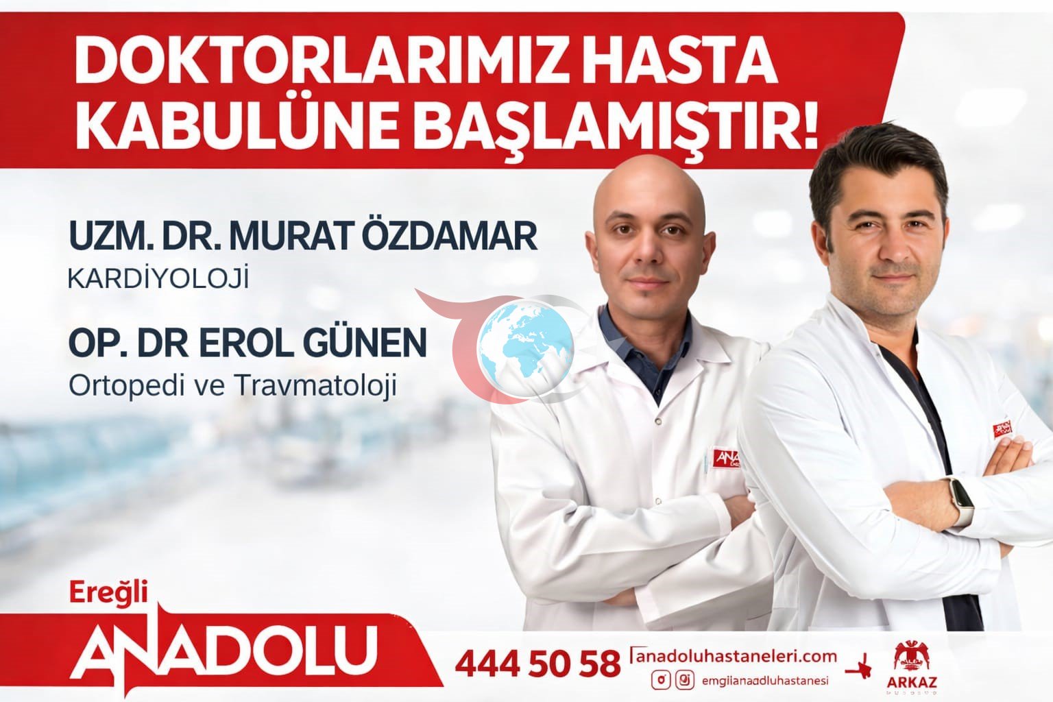 Karadeniz Ereğli'de Yeni Kardiyoloji ve Ortopedi Uzmanları Göreve Başladı