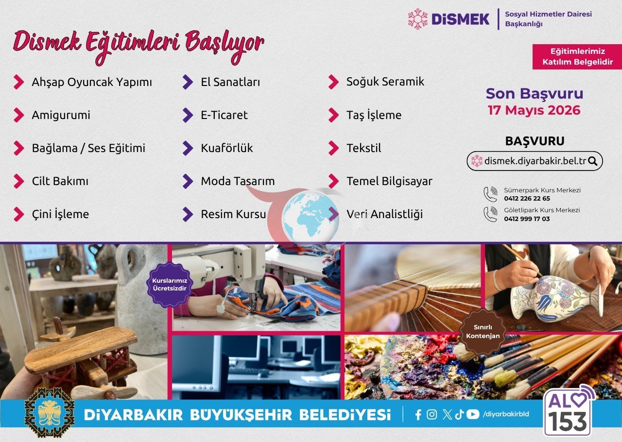 DİSMEK'ten Yeni Dönemde 15 Kurs