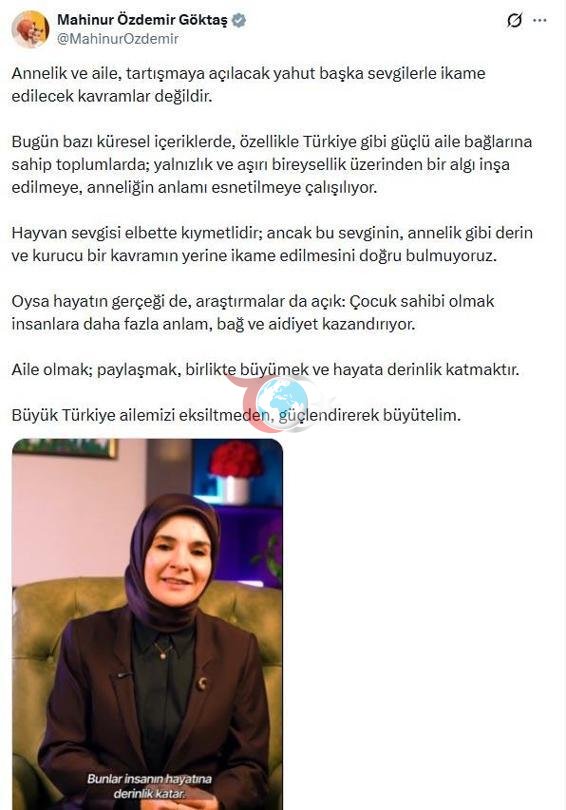 Bakan Göktaş: Aile, başka sevgilerle ikame edilecek kavram değildir