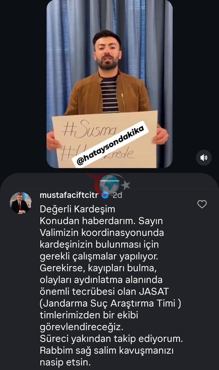 Bakan Çiftçi’den kardeşi kayıp vatandaşa yanıt: Bizzat takip ediyorum