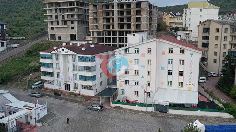 Nevşehirde istinat duvarı çöktü, apartmanda hasar oluştu