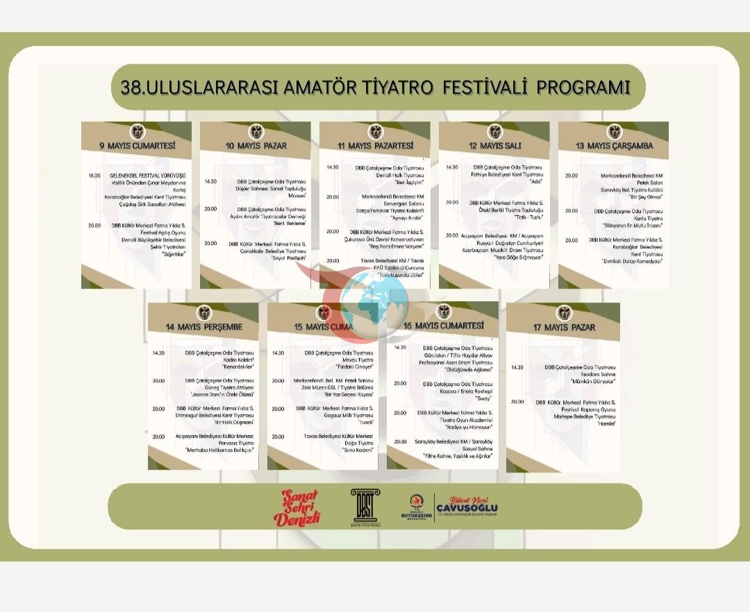 Denizli Bรผyรผkลehir 38. Uluslararasฤฑ Amatรถr Tiyatro Festivali baลlฤฑyor