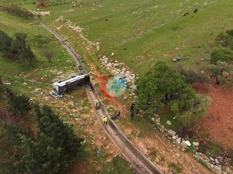 Gaziantepte işçi servisi devrildi: 16 yaralı
