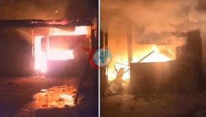 Eyüpsultanda kurban satış merkezi alevlere teslim oldu 1 ölü, bekçi gözaltında