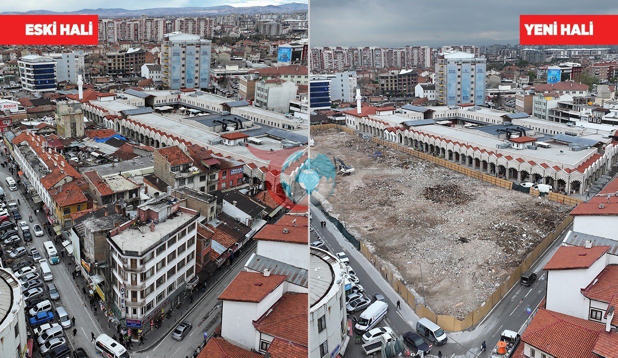Başkan Altay, Konya’ya değer katacak dönüşümde yıkım çalışmasının tamamlandığını açıkladı