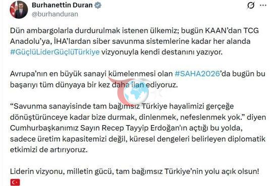 İletişim Başkanlığından #GüçlüLiderGüçlüTürkiye kampanyası