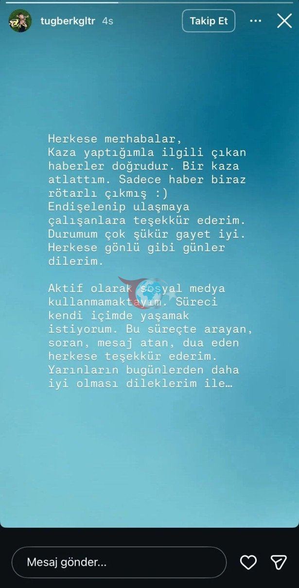Güllü'nün oğlu Tuğberk Yağız Gülter kaza geçirdi