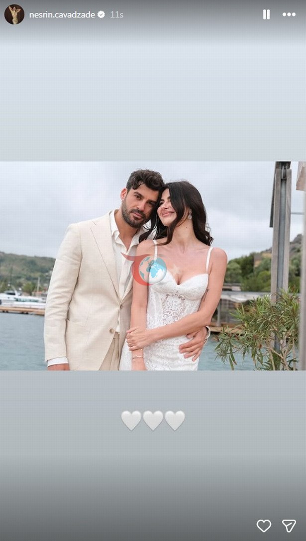 Nesrin Cavadzade'nin sürpriz nikahından yeni fotoğraflar