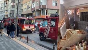 Zeytinburnunda korku dolu anlar İnşaatta beton döküldüğü anda yan binanın duvarı çöktü; 2 gözaltı