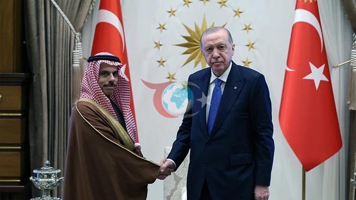 Cumhurbaşkanı Erdoğan, Suudi Arabistan Dışişleri Bakanı bin Ferhan'ı Ağırladı