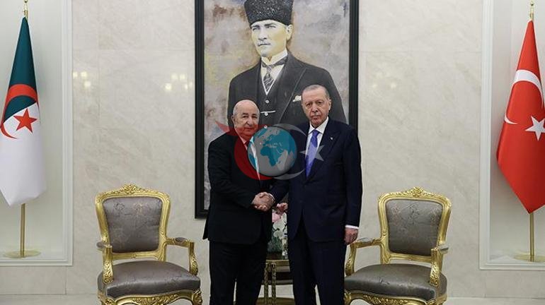 Cumhurbaşkanı Erdoğan, Cezayir Cumhurbaşkanı Tebbunu resmi törenle karşıladı