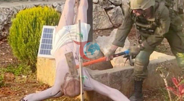 İsrailli askerler bu kez de Meryem Ana heykelini tahrip etti Ordu değerlerinden saptı