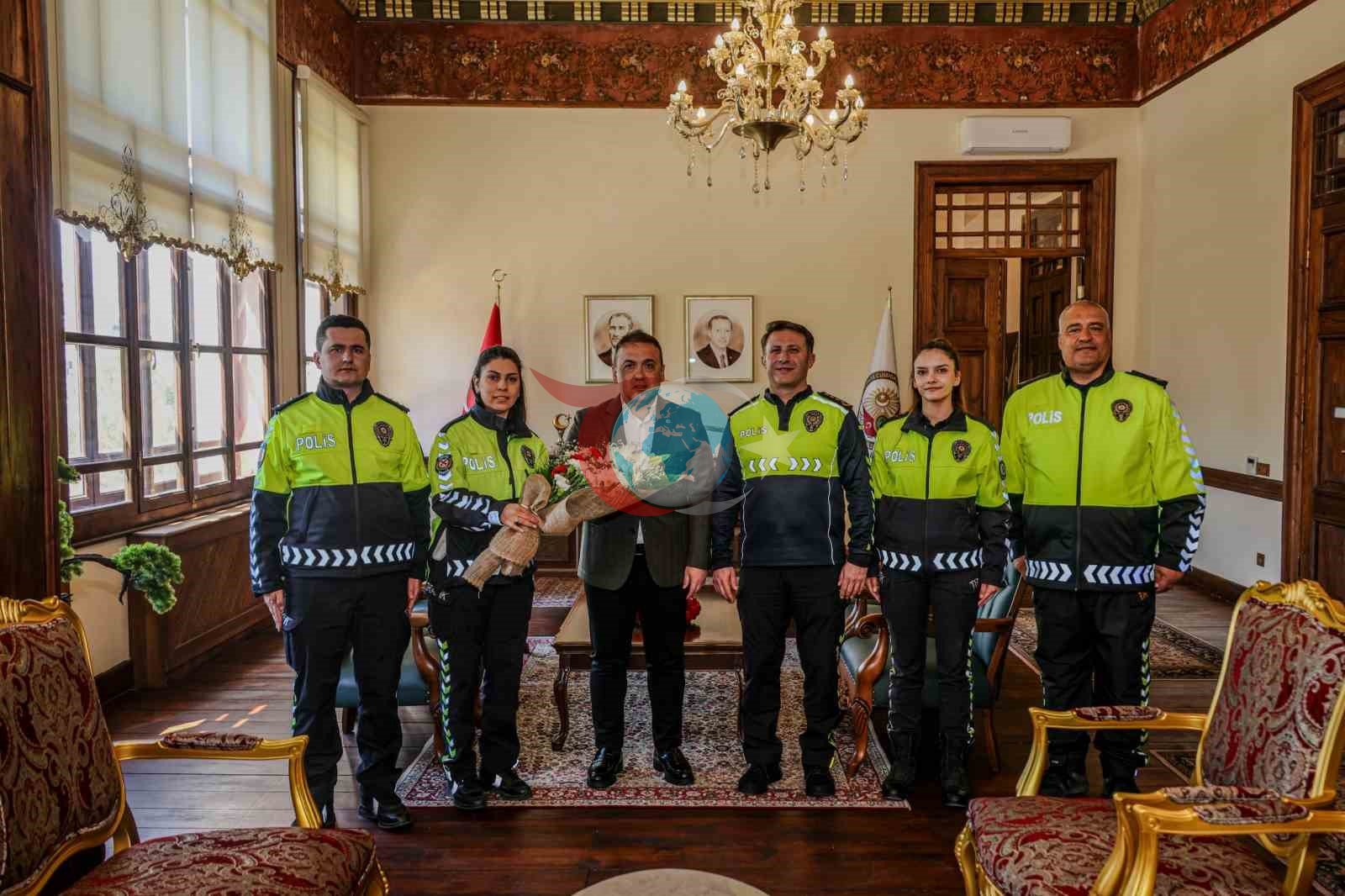 Vali Sözer trafik personelini makamında ağırladı