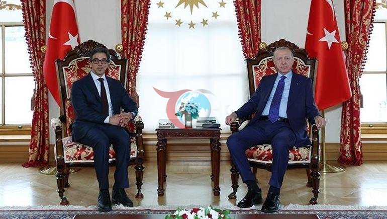Cumhurbaşkanı Erdoğan, BAE’li Şeyh Mansur ile görüştü