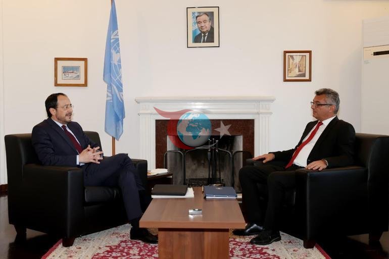 KKTC Cumhurbaşkanı Erhürman ile GKRY lideri Hristodulidis bir araya geldi