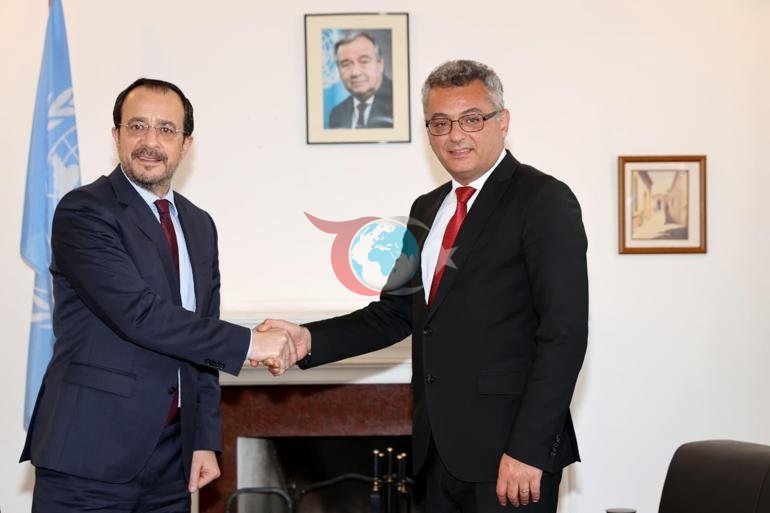 KKTC Cumhurbaşkanı Erhürman ile GKRY lideri Hristodulidis bir araya geldi