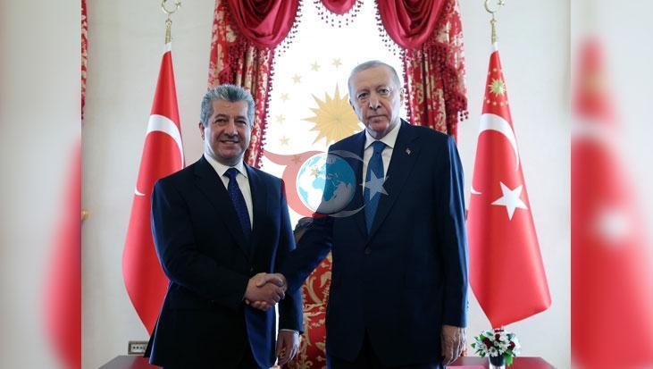 Cumhurbaşkanı Erdoğan, Mesrur Barzani ile İstanbul'da Bir Araya Geldi