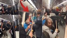 Galatasaray'ın şampiyonluk kutlamasında ortalık karıştı! Metroda oklava şoku