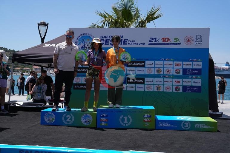 Çeşme Yarı Maratonu’nda ödüller sahiplerini buldu