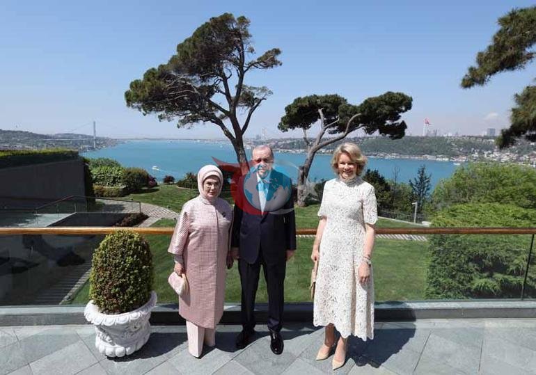 Cumhurbaşkanı Recep Tayyip Erdoğan, Belçika Kraliçesi Mathilde’yi kabul etti