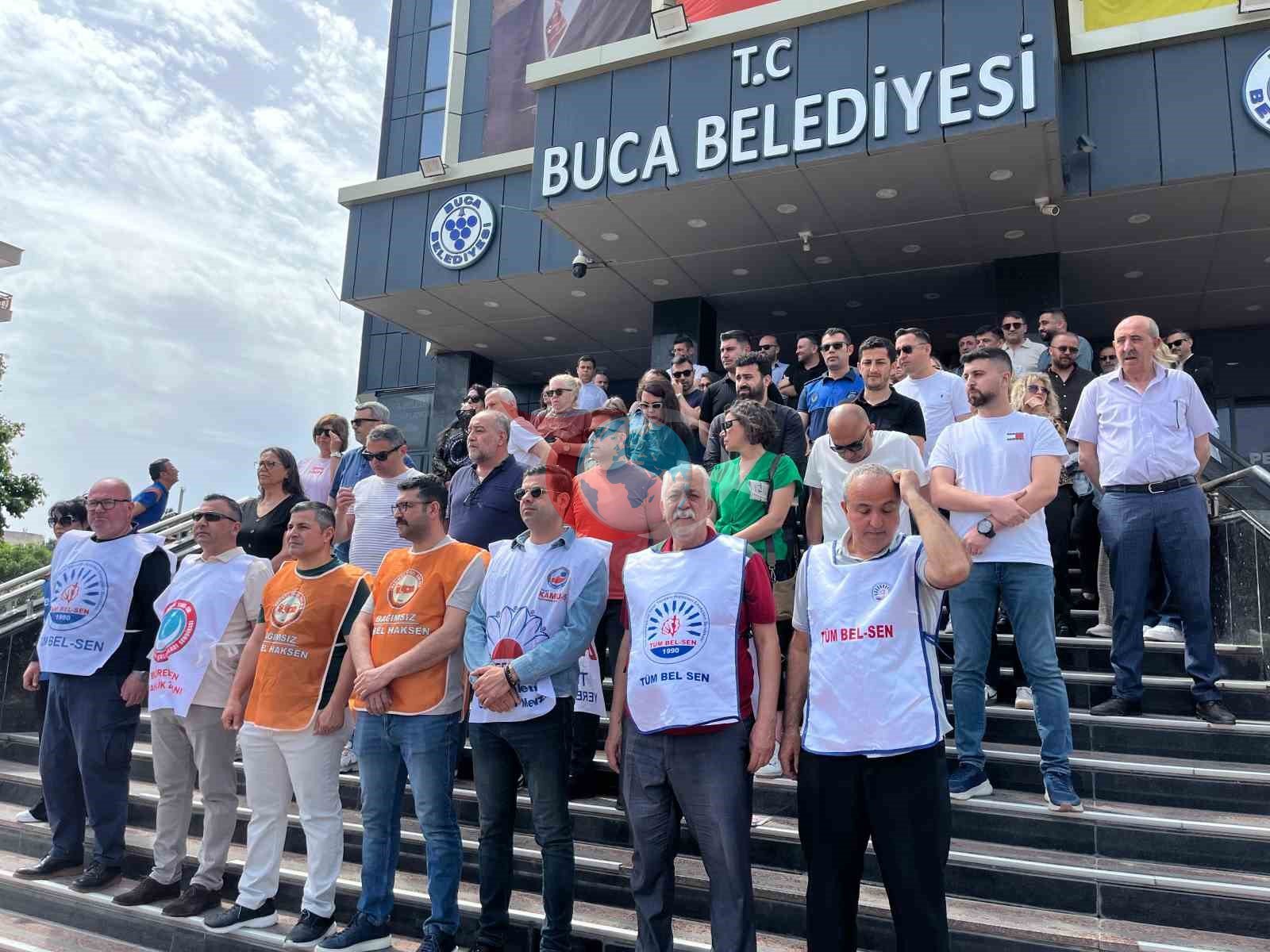 Buca Belediyesi’nde memurların eylemi sürüyor: Özgür Özel’e seslerini duyuracaklar