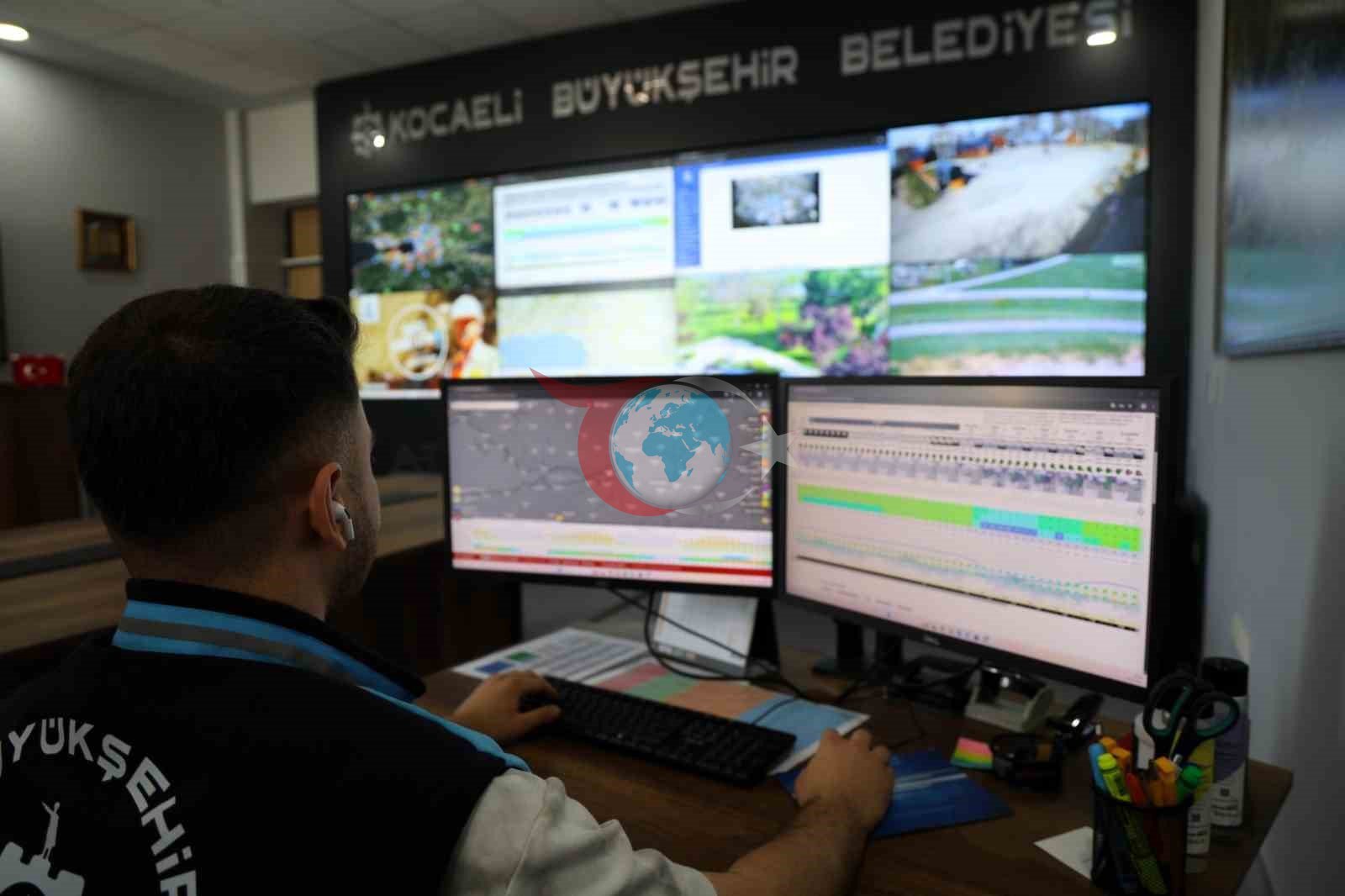 Kocaeli shahridagi shahar ma'muriyati bitta ekranda.